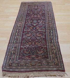 Oriental Hall Runner Carpet Rug Hand Made Wool Vintage Lahore 6ft 9" x 2ft 5" - Picture 1 of 18