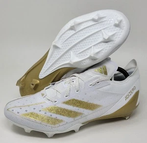 Adidas Men's SIZE 11.5 Adizero Electric Football Cleats White Gold IE4381 / New - Picture 1 of 5