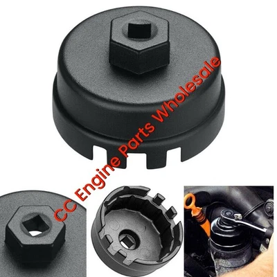 Oil Filter Cap Wrench Cup Socket Remover Tool For Toyota Lexus 14 Flutes 64MM - Image 1 of 4