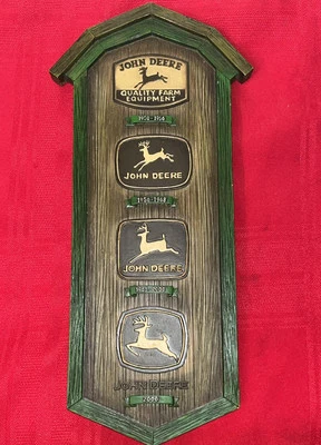 PLACA DE PARED DE RESINA DECORATIVA JOHN DEERE 11,5x5 de colección equipo agrícola calidad enesco Foto 1 de 4
