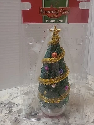 LEMAX Coventry Cove Village Árbol de Navidad Verde Brillante con Estrella MED 6" NUEVO Foto 1 de 4