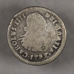 1797 Mo FM Mexico Silver 1/2 Real - Picture 1 of 2