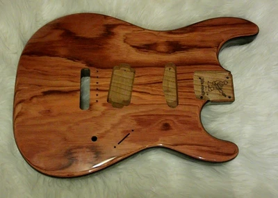 Warmoth USA Stratocaster Bubinga Top Strat 烤沼泽灰吉他琴身 — 第 1/4 张图片