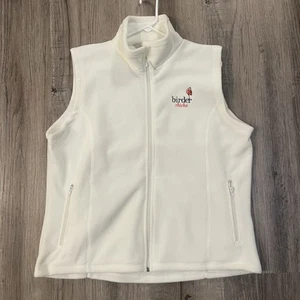 Tri-Mountain Women’s Fleece Vest Off-White “Birder Chicks” Flamingo Birding XL - Picture 1 of 12