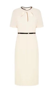 NWT GUCCI Wool Silk Sheath Dress With Cut-out Detail In White SIZE 38 $3500 - Picture 1 of 24