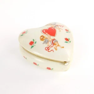 Schmid Valentine Heart Musical Collectibles Trinket Jewelry Box Porcelain #285 - Picture 1 of 8