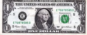 Billete de la Reserva Federal de $1,00 serie 2003 Richmond - Imagen 1 de 2