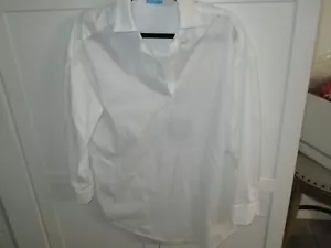J McLaughlin Top Womens M White Shirt Collar long tunic - Picture 1 of 4