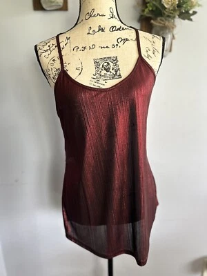 Blusa romántica de hilo rojo metálico Angie para mujer talla L Foto 1 de 4