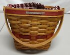 1998 Longaberger Christmas Collections Glad Tidings basket w/liner and protector