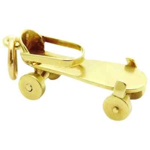 Vintage 14K Gold Sloan & Co. 3D Movable Roller Skate Charm - Picture 1 of 8