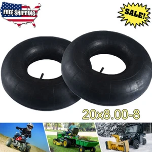 TWO 20x8.00-8 20x8-8 20x10.00-8 20x10-8 Inner Tube Riding Mower Lawn Tractor - Picture 1 of 7