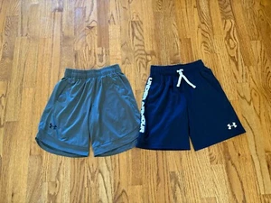 A Lot Of 2 Boy's Under Armour Loose Shorts, Size YSM, Excellent - Picture 1 of 5