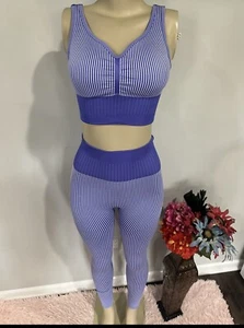Workout set Size Small Women High Waisted Leggings sports bra New tracksuit - Picture 1 of 2