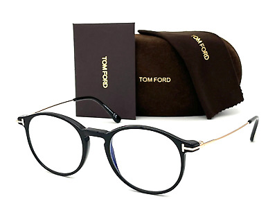 Tom Ford FT5759-B 001 Black / Blue Block 51mm Eyeglasses TF5759-B • 143.22€