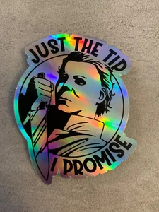 Michael Myers Halloween Decal Sticker 3” Waterproof Holographic Vinyl - Picture 1 of 5