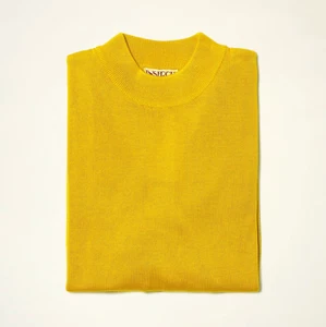 NEW Mens Inserch Mock Neck Sweater Fall Winter Soft Knit Regular Fit Lemon - Picture 1 of 1