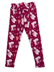 S/M LuLaRoe KIDS Leggings Llamas On Pink Fits 2/6 RARE - Picture 1 of 1