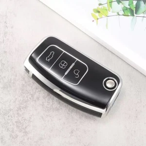 Funda protectora para Ford Mondeo Focus Fiesta Smax Kuga plegable, llave, negro - Imagen 1 de 1