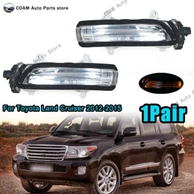 Par de luces de luz de señal de giro del espejo retrovisor para Toyota Land Cruiser 2012-2015 Foto 1 de 4
