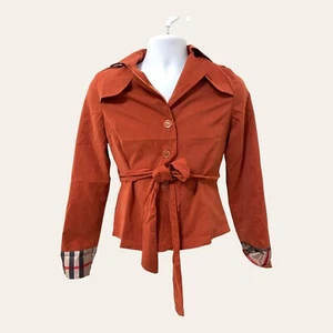 Zoompy By Pury Womens Lightweight Peacoat Sz Small Maroon 3 Button - Picture 1 of 9