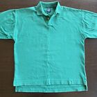Vintage 90s GAP Long Sleeve Polo Shirt Green Size XS Fits Large Rugby Thick