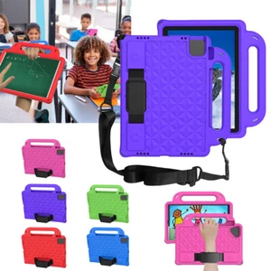 Kids Friendly Shoulder Strap Case Cover For iPad 5th 6th 7th 8th 9th Generation - Picture 1 of 48