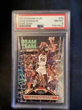 PSA 8 1992 Stadium Club Beam Team #20 David Robinson Spurs HOF               730