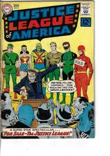 Justice League Of America 8 Flash Aquaman Auction JLA Good+ 1962 Glossy