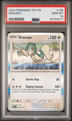 2024 Pokémon TEF EN Drampa Card #138 PSA GEM MT 10 - Image 1 of 2
