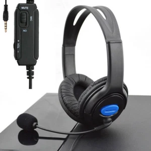 Stereo Wired Gaming Headsets Headphones with Mic for PS4 Playstation 4 PC Laptop - Picture 1 of 3