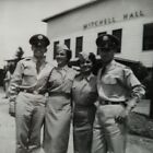 Korean War Usaf Male & Female Soldiers (Named) Outside Mitchell Hall Photo