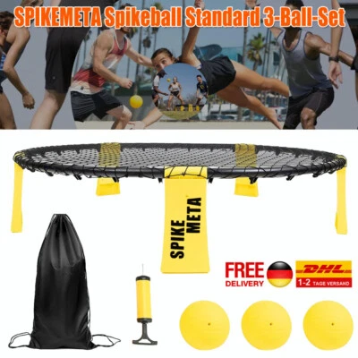 SPIKEMETA Spikeball Standard 3-Ball-Set – Spiel für Garten, Strand, Park, drinnen DHL
