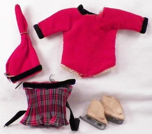 Vogue Ginny 6050 Skating Bodysuit Skirt Peak Hat Ice Skates Funtime 1956 As Is - Picture 1 of 12