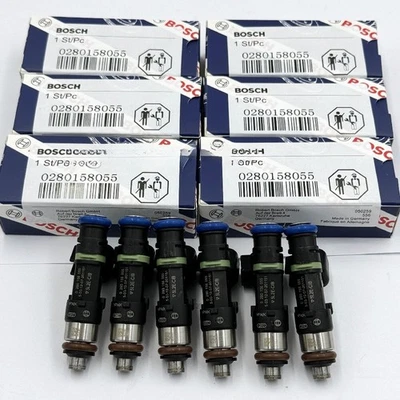 NEW 6× Fuel Injectors Bosch 0280158055 for 06-10 Mustang Explorer Mazda 4.0L V6  Foto 1 de 4