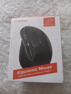 Ratón Ergonómico Inalámbrico, Ratón Ergo Vertical con Pantalla OLED, Clic Silencioso Blanco - Imagen 1 de 7