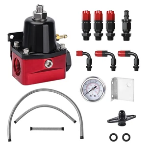 Adjustable Fuel Pressure Regulator Kit W Bypass Return 30-70psi Pressure Gauge. - Foto 1 di 20
