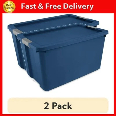 (2 Pack) Sterilite Extra Large Storage Bin, 34 Gallon Plastic Storage Container  - Image 1 of 4