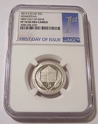 2015 S Clad Homestead NP Quarter Proof PF70 UC NGC FDI - Image 1 of 2