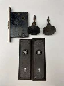 Bouton de porte Detroit Board of Education 1842 avec quincaillerie de porte ancienne époque artisanale - Photo 1/24