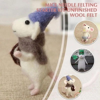 Mouse Needle Felting Kit DIY Wool Felt Crafts Handmade forBeginners` Gifts L0E6 - Image 1 of 4
