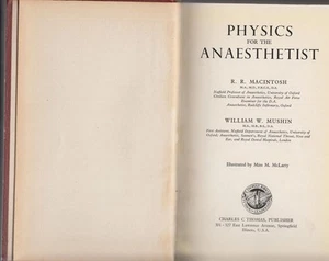 Physics for the Anaesthetist R.R. MacIntosh 1947 - Imagen 1 de 4
