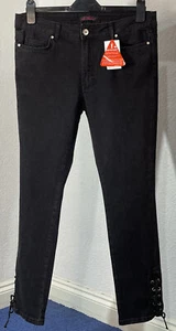 BNWT So Fabulous Size 16 Jeans Black Denim Skinny Casual 218 - Picture 1 of 4
