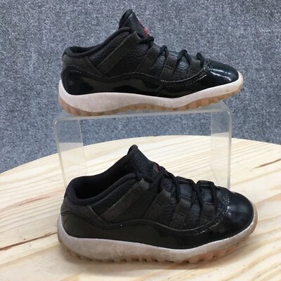 Nike Shoes Toddler 10 Air Jordan Retro XI Low Sneakers Black Leather 505836-001 - Image 1 of 4