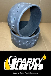 Sparky Sleeves 10" ID, 5" Wide, 3/8" Thick, 48 Flints, Round Edges and Grip Tape - Picture 1 of 8