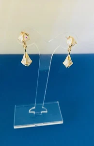 14 Karat Gelbgold Zirkonia Ohrhänger Ohrringe Prismen 585 - Bild 1 von 11