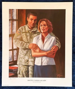"Duty Calls Again" limited edition s/n print by Stivers Army Soldier Love Wife - Picture 1 of 2