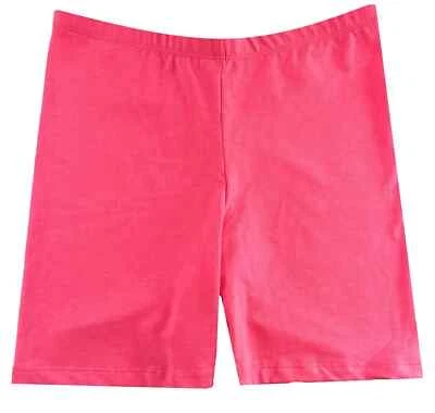 Women's Jersey Spandex Shorts Neon Pink Short Leggings Biker Shorts LARGE New - Image 1 of 2