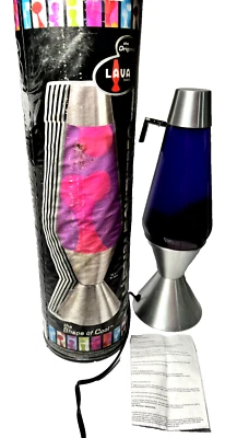 Original Lava Lamp 16” Rare Silver/Pink Wax/Purple Liquid 52oz Lava Light - Image 1 of 4