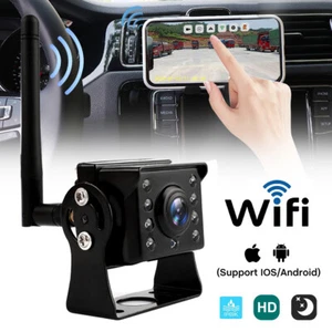 175°WiFi Wireless Car Rear View Cam Backup Reverse Camera For iPhone Android IOS - Picture 1 of 15